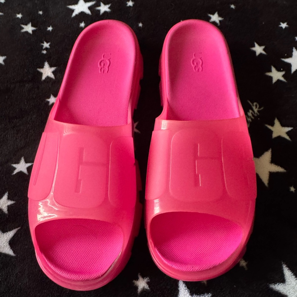 UGG Vibrant Pink Slide Sandals